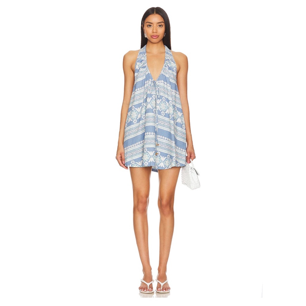 Free People Women's Fisher V-Neck Sleeveless Mini Dress